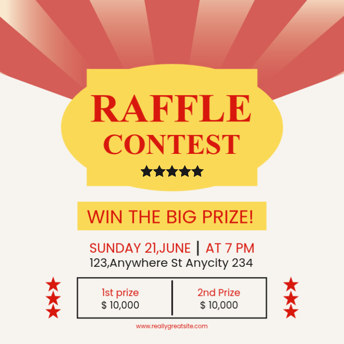 Free Raffle Post White Raffle Contest Instagram Post Template | PosterMyWall