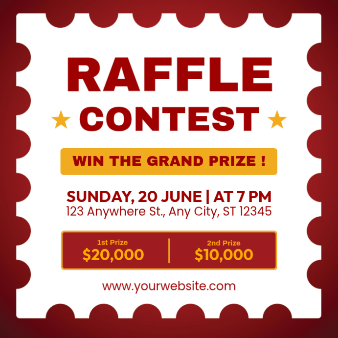 Tv Raffle Post White Raffle Contest Instagram Post Template | PosterMyWall