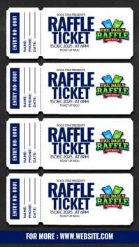 White Raffle Ticket Instagram Story template