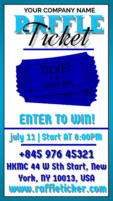 White Raffle Tickets Digital Display (9:16) Template | PosterMyWall