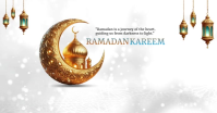 White Ramadan Celebration Facebook Ad Video template
