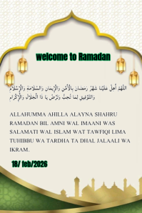 White Ramadan Celebration Pinterest Graphic template