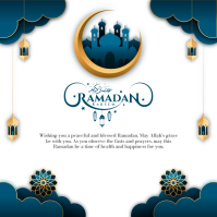 White Ramadan Square template