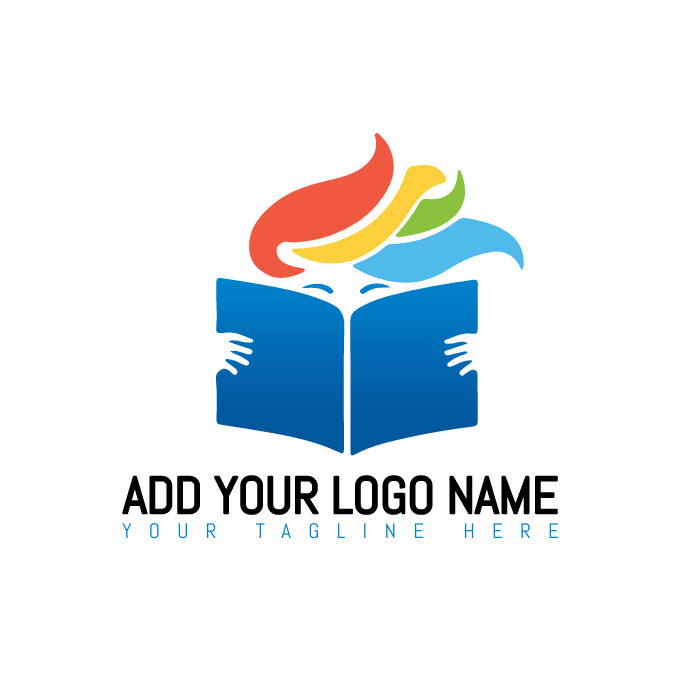 White  Reading Logo/book Club/book Store/brand Logótipo template