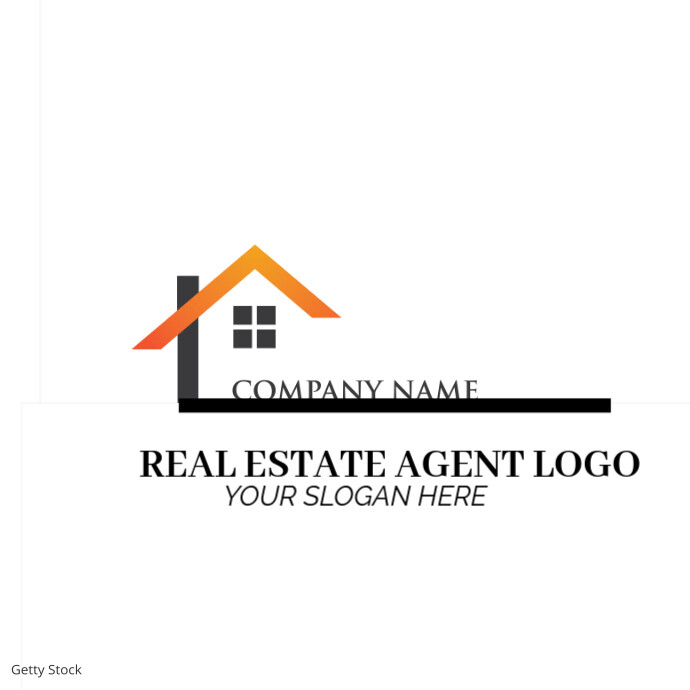 Agent Sample Logo White Real Estate Agent Logo Template | PosterMyWall