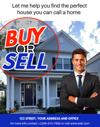 White Real Estate Poster/Wallboard Póster/Tablero template
