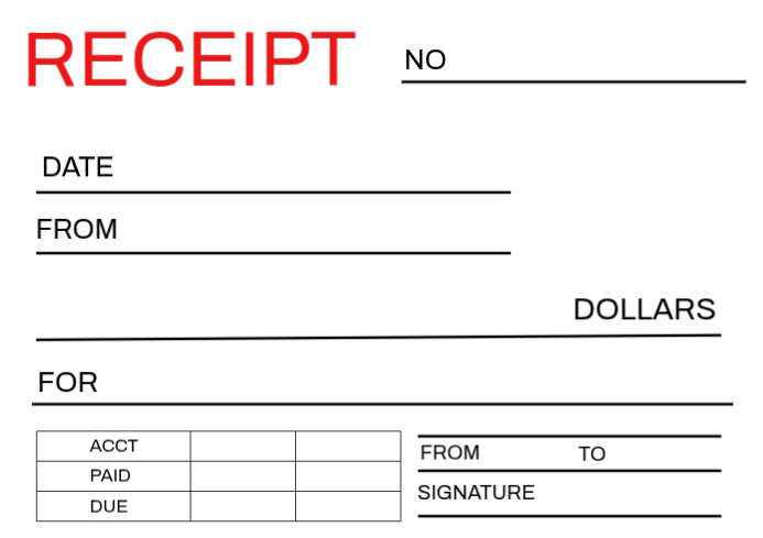 Copy of White Receipt Template A4 | PosterMyWall
