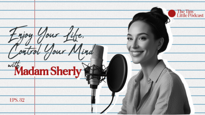 White Red Professional Minimalist Youtube Podcast Thumbnail Template