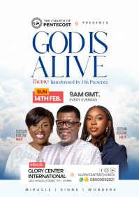 White Religious Event A4 template