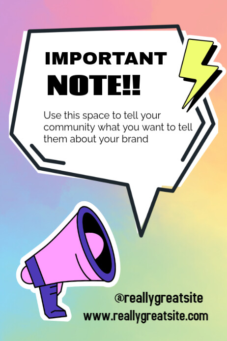 Reminder Poster Example White Reminder Important Note Poster Template | PosterMyWall
