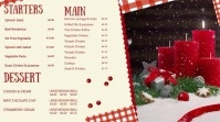 White Restaurant Christmas Display Menu Tampilan Digital (16:9) template