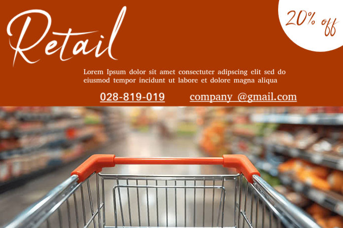 White Retail Label Template | PosterMyWall