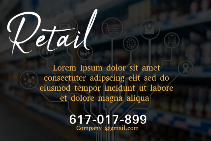White Retail Label Template | PosterMyWall