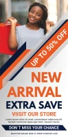 White Retail Super Sale Banner Stand template