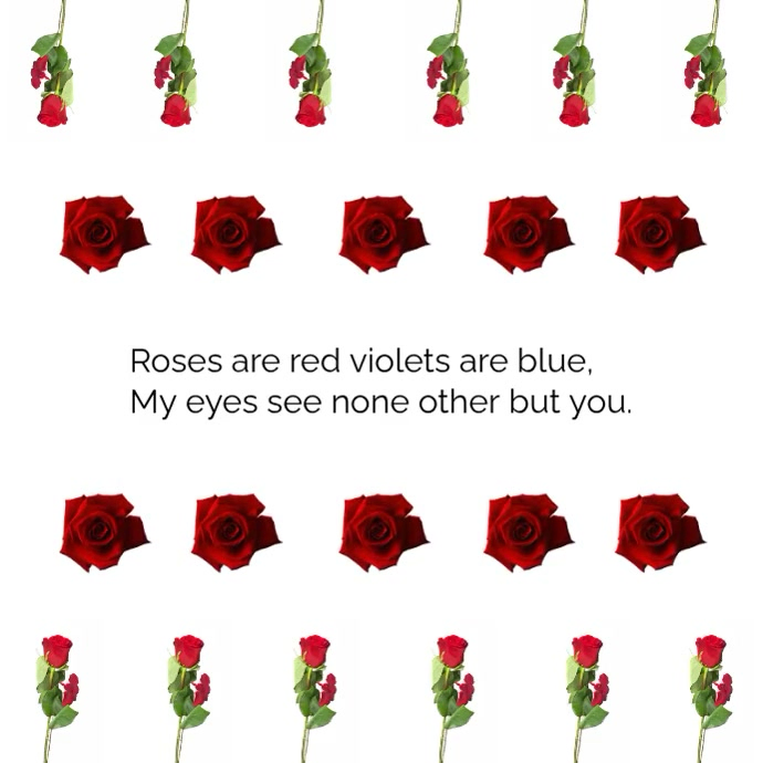 White romantic poetry instagram post video Template | PosterMyWall