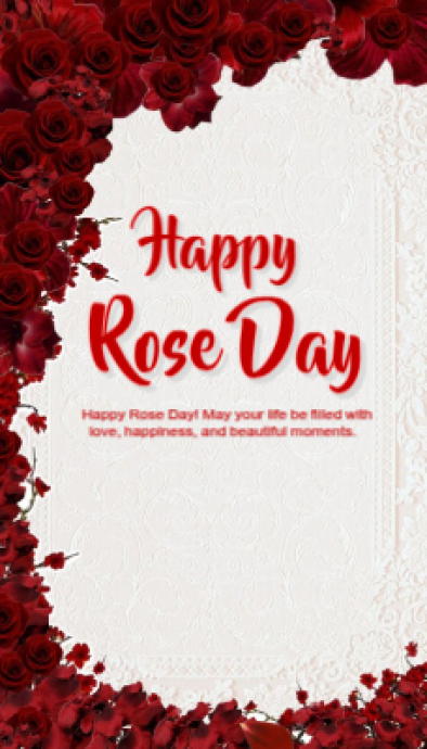 White Rose Day Celebration Business Card Template | PosterMyWall