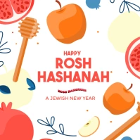 White Rosh Hashanah Instagram Post template