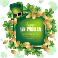 White Saint Patrick's Day Celebration Square (1:1) template