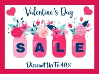 White Sale , Valentine`s Day Sale Video Yard Sign template