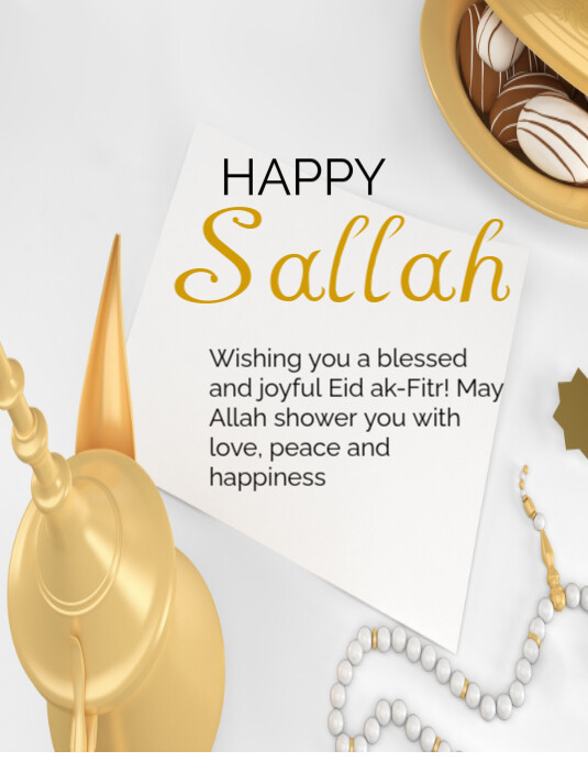 White Sallah  Flyer (us Letter) template