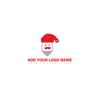White  Santa Logo  Christmas Logo  Holiday Logo  Festive Logo  Santa Claus Logo  Xmas Logo  Merry Ch template