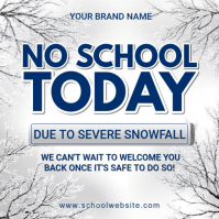White School Closure Announcement Instagram Post Video template