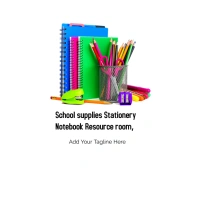 White  School Supplies Stationery Notebook Re Logo template
