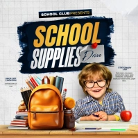 White School Supply Drive Instagram Post template