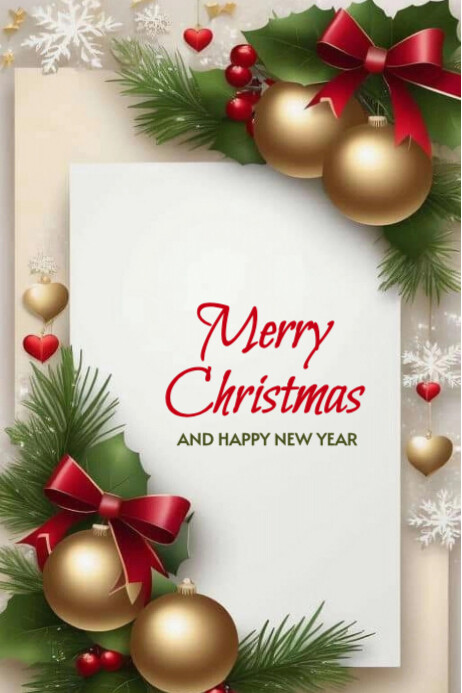 White Season Greetings Banner 4' × 6' template