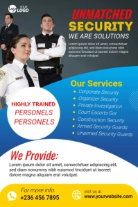 White Security Guards Agency Pinterest Graphi template