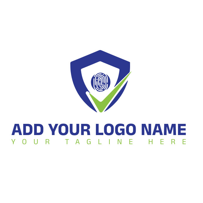White  Shield Logo/security/finger Print/eleg template
