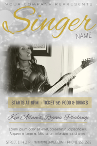 Singer Add Poster Singer Flyer Template | PosterMyWall