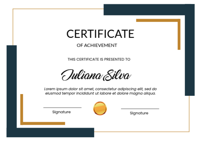 Certificate Of Achievement A4 Template | PosterMyWall
