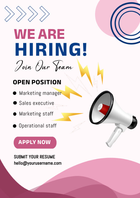 White Simple Modern & Minimal We Are Hiring F Template | PosterMyWall