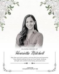 White Simple Rest In Peace Instagram Post template