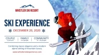 White Ski Ad Facebook Cover Video template