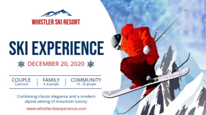 White Ski Ad Facebook Cover Video template