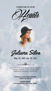 White Sky Funeral Digital Display Umbukiso Wedijithali (9:16) template