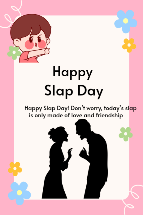Plantilla de White Slap Day Celebration Poster | PosterMyWall