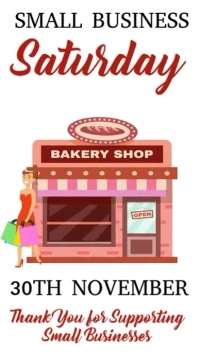 White Small Business Saturday Instagram Story template