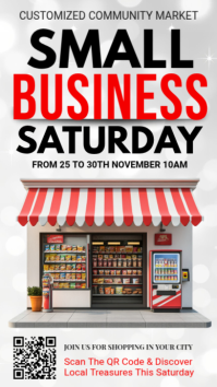 White Small Business Saturday Instagram Story template