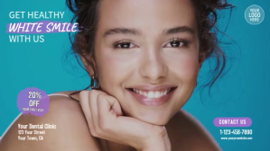 White Smile Dental Clinic Video Ad Digitalt display (16:9) template