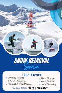 White Snow Removal Service Temple Pinterest Graphic template