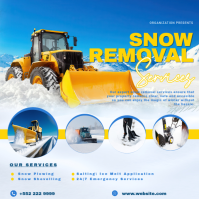 White Snow Removal Services Instagram Post template