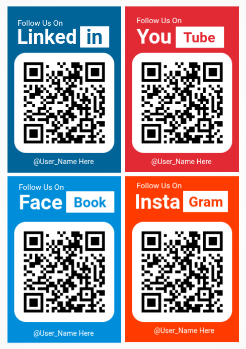 White Social Media Qr Codes A4 Template | PosterMyWall