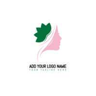 White  Spa/beauty/salon/brand/business/identity/leaf/icon/sign/corporate/stylish/elegant Logo template