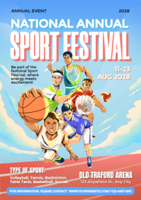 White Sport Festival Template A4