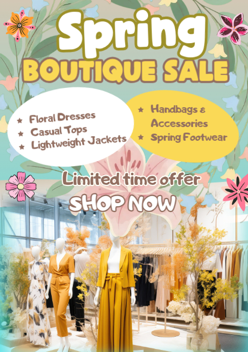 Copy of White Spring Boutique Sale A3 | PosterMyWall