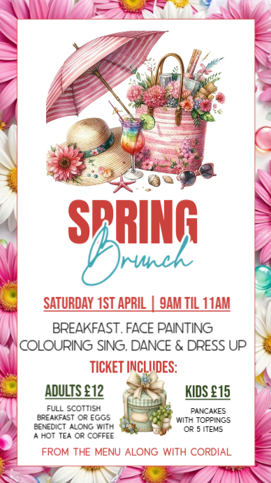 Spring Cafe Invitation Copy of White Spring Brunch Invitation Instagram Story | PosterMyWall