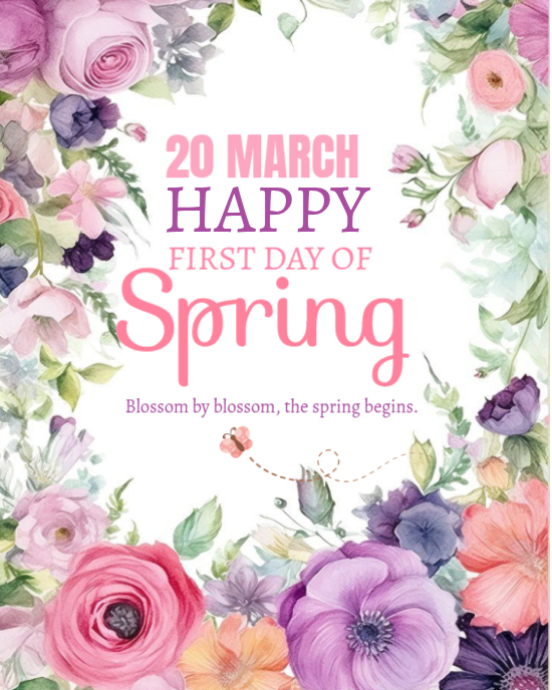 White Spring Celebration Instagram Portrait Template | PosterMyWall